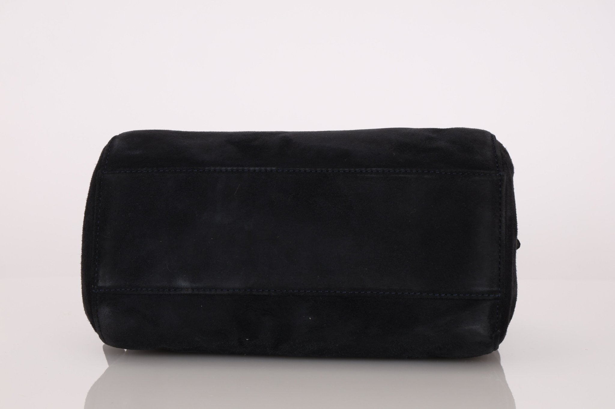 Prada 1995 Midnight Blue Suede Mini Catena Chain Tote - FashioNica