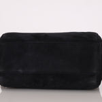 Prada 1995 Midnight Blue Suede Mini Catena Chain Tote - FashioNica