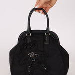 Prada Bijoux Teddy Bear Tessuto Frame Handle Bag - FashioNica
