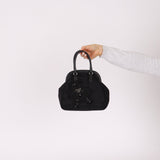 Prada Bijoux Teddy Bear Tessuto Frame Handle Bag - FashioNica