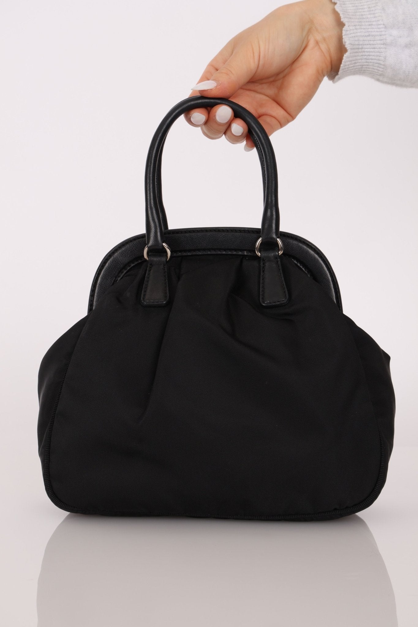 Prada Bijoux Teddy Bear Tessuto Frame Handle Bag - FashioNica