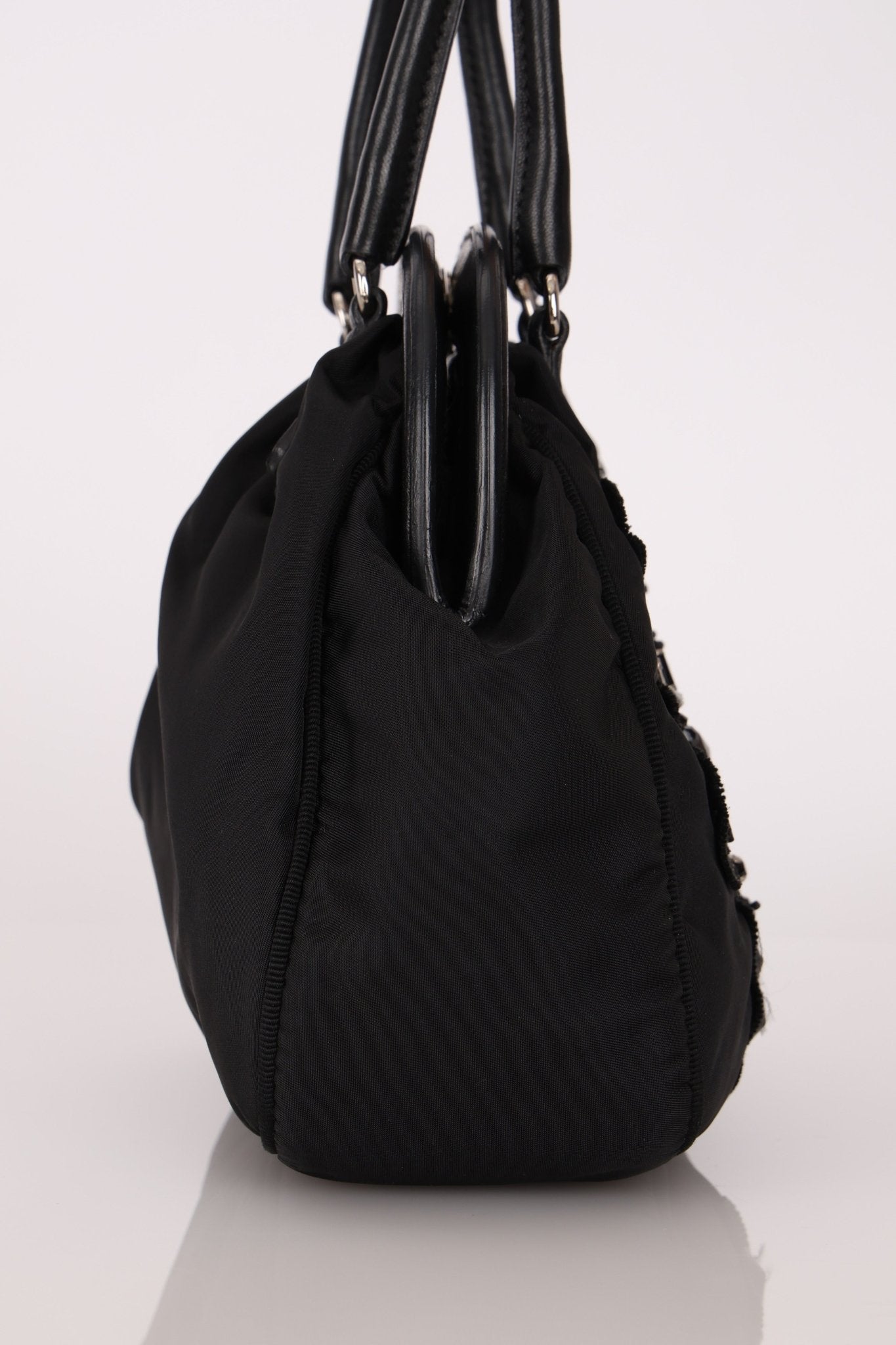 Prada Bijoux Teddy Bear Tessuto Frame Handle Bag - FashioNica