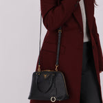 Prada Black Saffiano Mini Top Handle - FashioNica