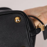Prada Black Saffiano Mini Top Handle - FashioNica