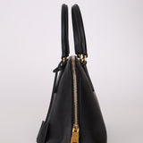 Prada Black Saffiano Mini Top Handle - FashioNica