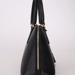 Prada Black Saffiano Mini Top Handle - FashioNica