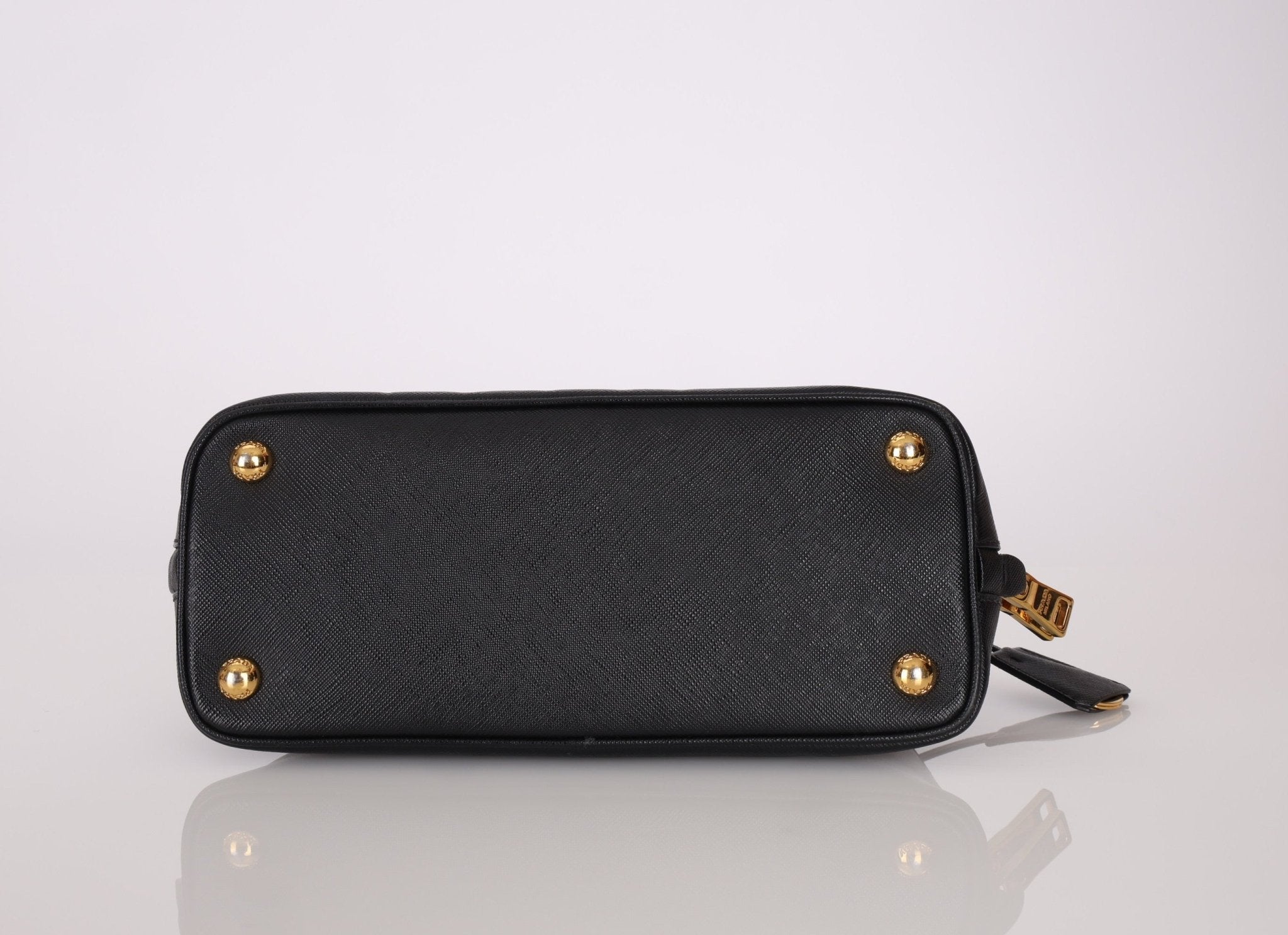 Prada Black Saffiano Mini Top Handle - FashioNica
