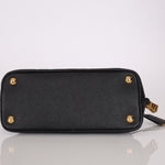 Prada Black Saffiano Mini Top Handle - FashioNica
