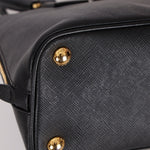 Prada Black Saffiano Mini Top Handle - FashioNica
