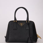 Prada Black Saffiano Mini Top Handle - FashioNica