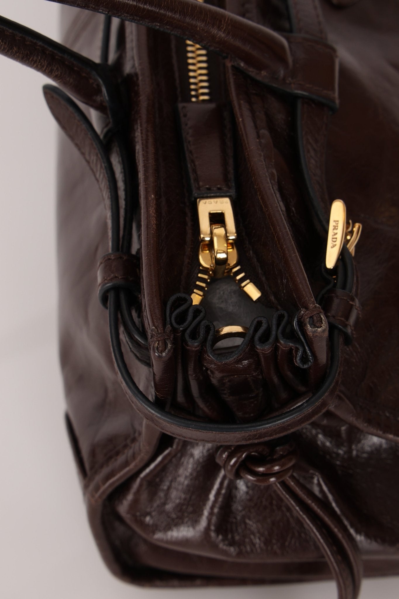 Prada Bonnie Medium Leather Shoulder Bag - FashioNica