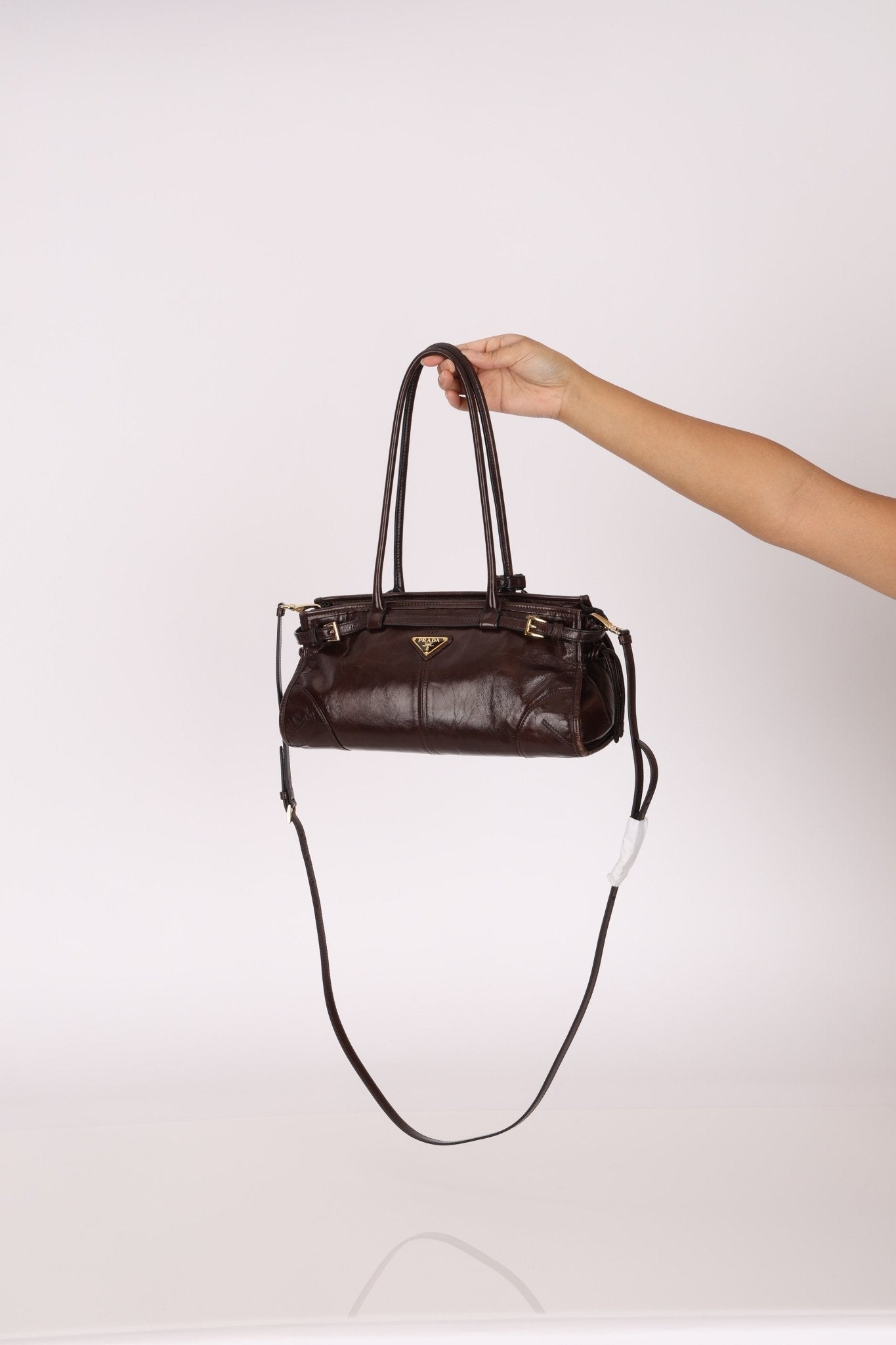 Prada Bonnie Medium Leather Shoulder Bag - FashioNica