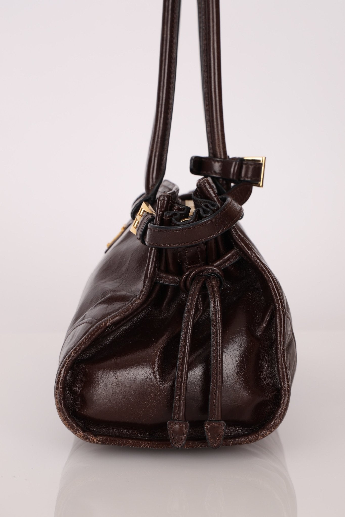Prada Bonnie Medium Leather Shoulder Bag - FashioNica