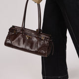 Prada Bonnie Medium Leather Shoulder Bag - FashioNica