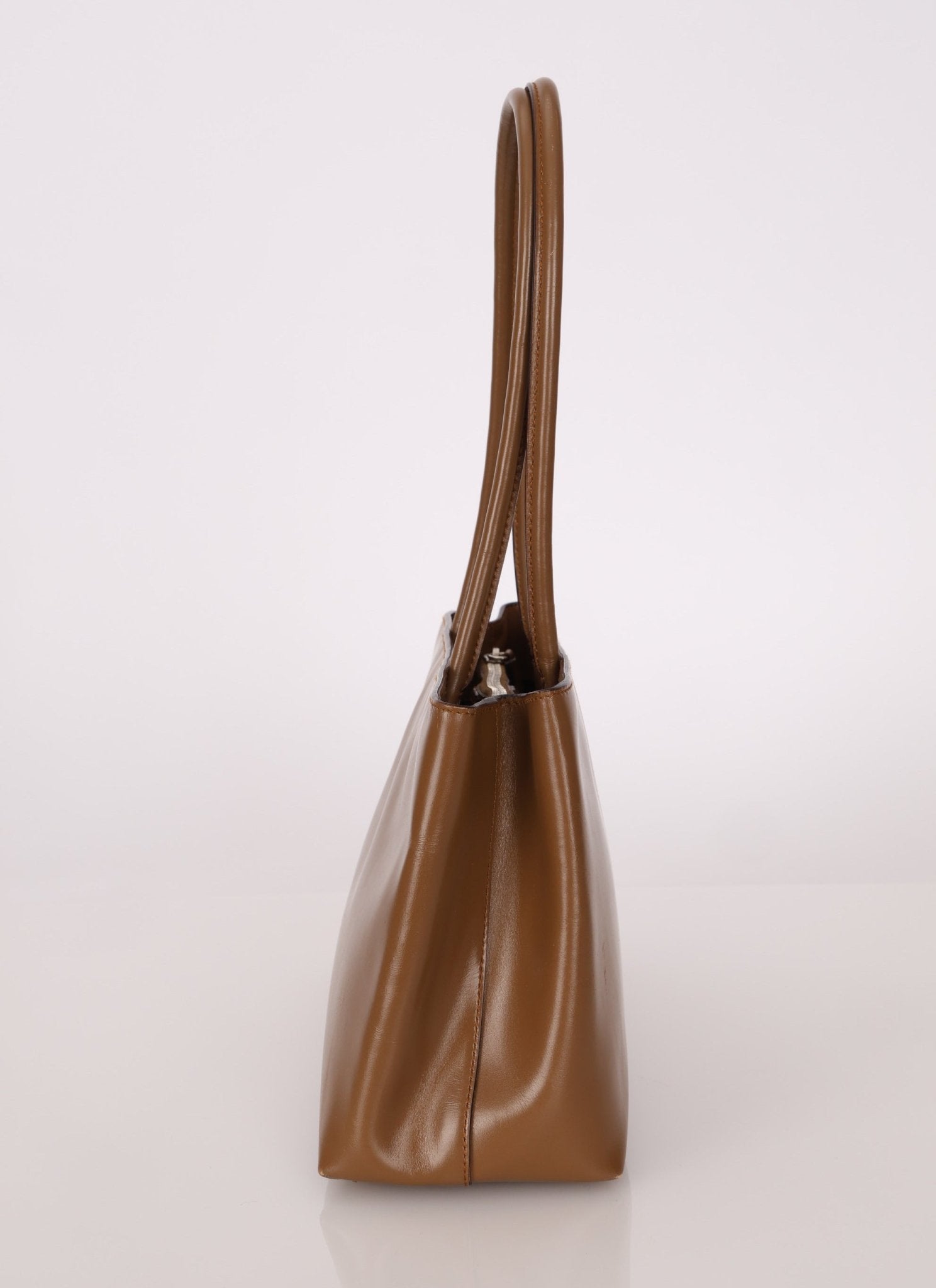 Prada Boxcalf Leather Cutout Tote - FashioNica