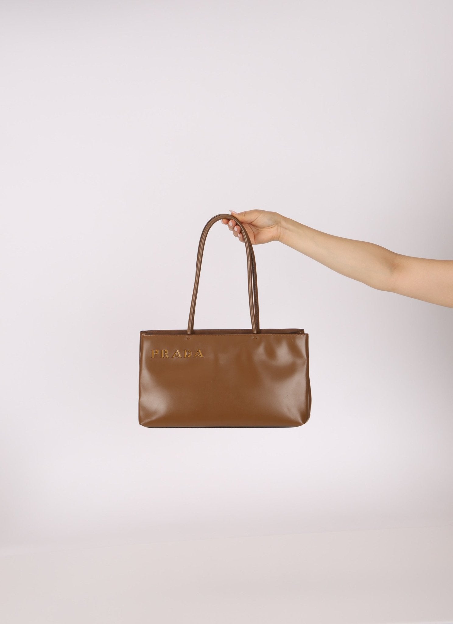 Prada Boxcalf Leather Cutout Tote - FashioNica
