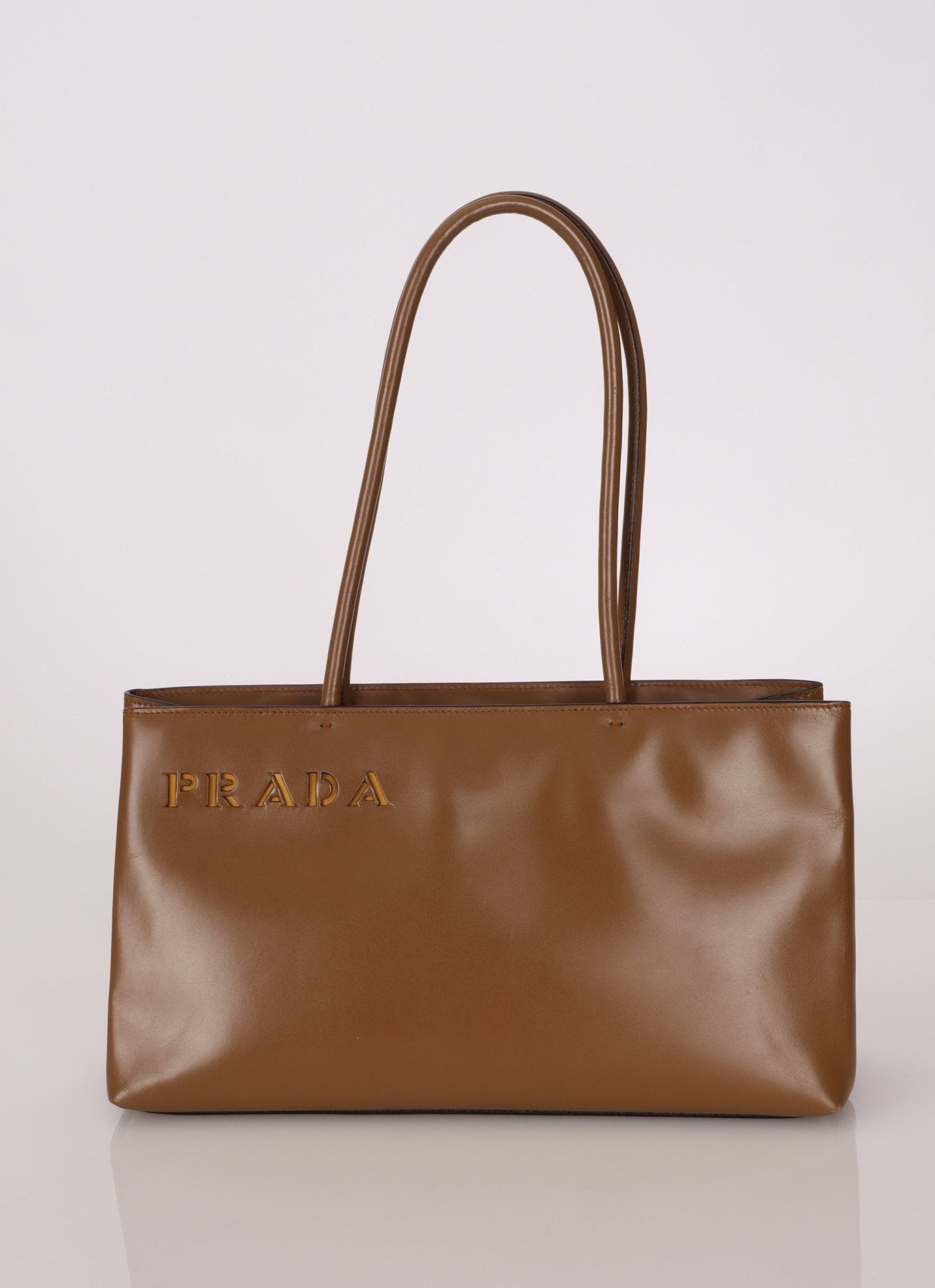 Prada Boxcalf Leather Cutout Tote - FashioNica