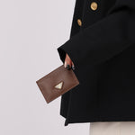 Prada Brown Saffiano Card Holder - FashioNica