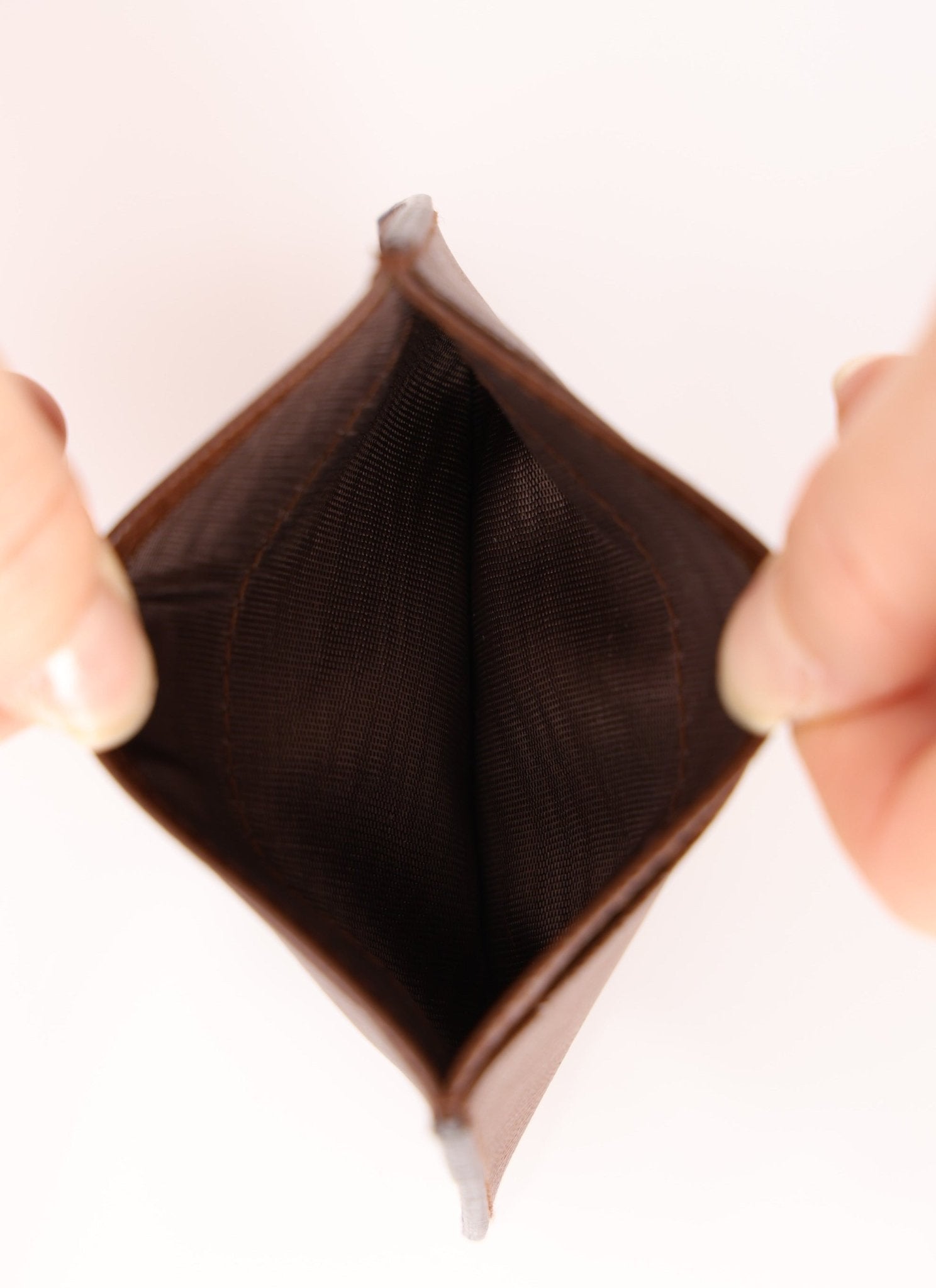 Prada Brown Saffiano Card Holder - FashioNica