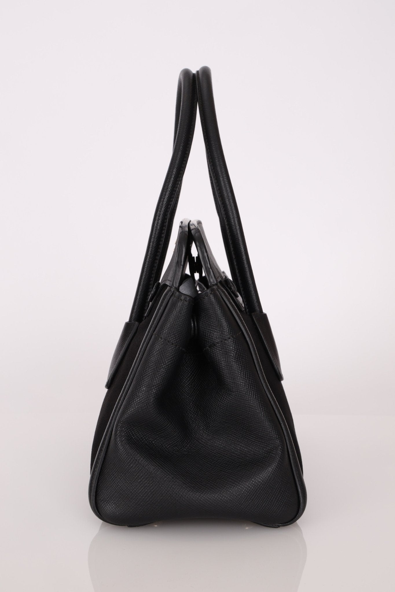 Prada Canapa Saffiano Shoulder Bag Nero Black - FashioNica