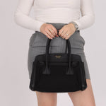 Prada Canapa Saffiano Shoulder Bag Nero Black - FashioNica
