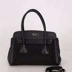 Prada Canapa Saffiano Shoulder Bag Nero Black - FashioNica