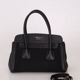 Prada Canapa Saffiano Shoulder Bag Nero Black - FashioNica