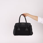 Prada Canapa Saffiano Shoulder Bag Nero Black - FashioNica