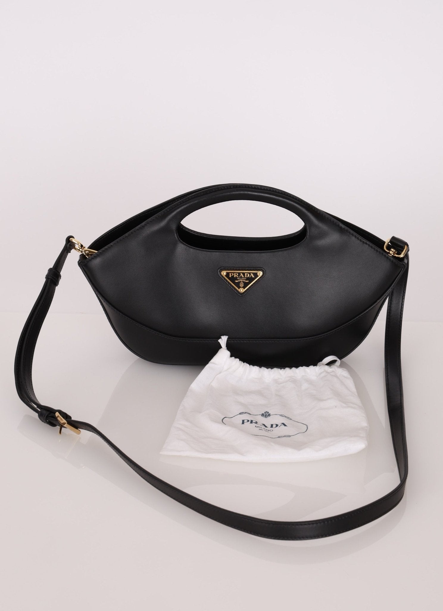 Prada City Calf Leather Top - Handle Bag - FashioNica