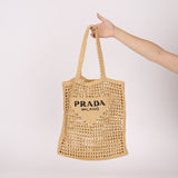 Prada Crochet Logo Tote - FashioNica