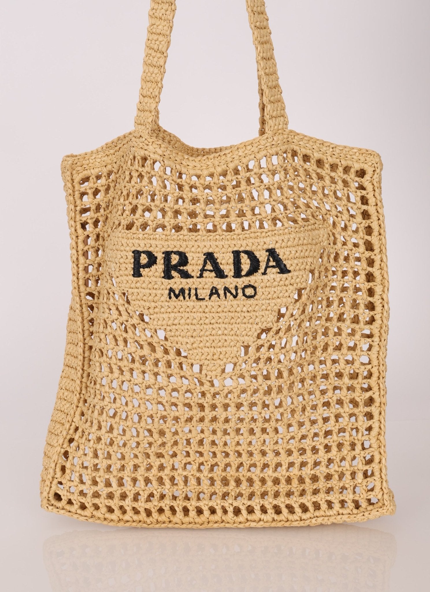 Prada Crochet Logo Tote - FashioNica