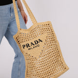 Prada Crochet Logo Tote - FashioNica