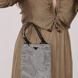 Prada Crystal Embellished Mini Tote - FashioNica