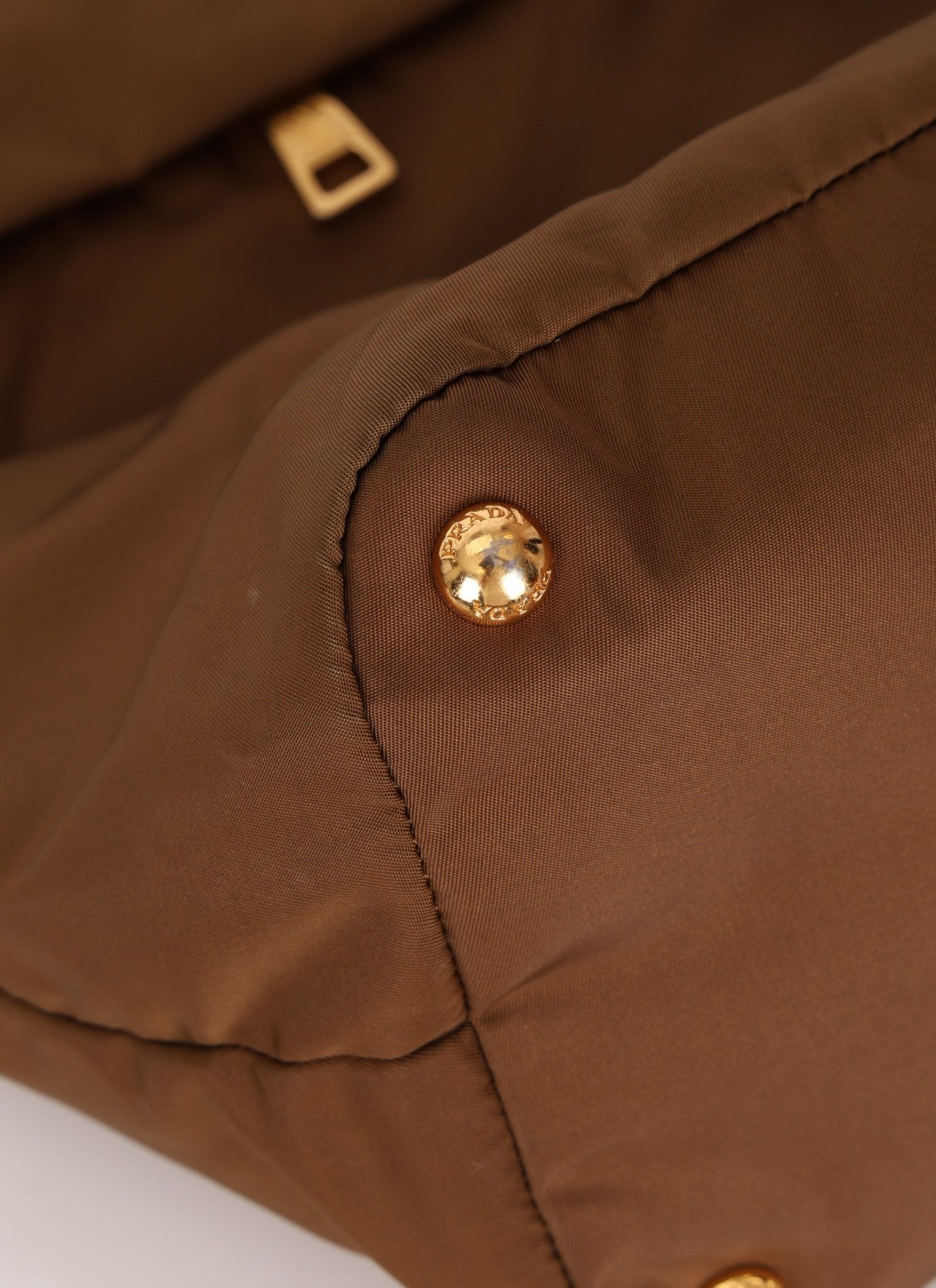 Prada Dark Khaki Nylon Tote - FashioNica