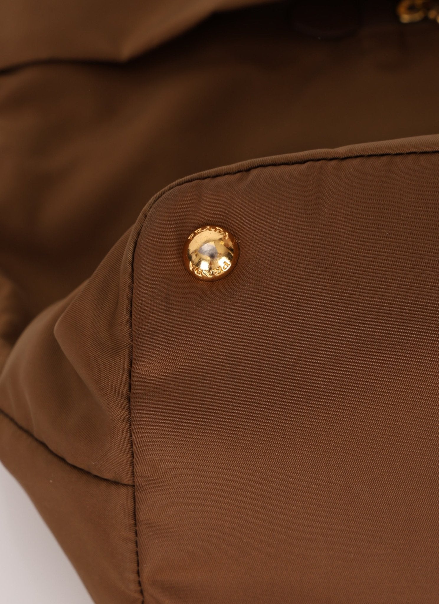 Prada Dark Khaki Nylon Tote - FashioNica