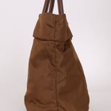 Prada Dark Khaki Nylon Tote - FashioNica