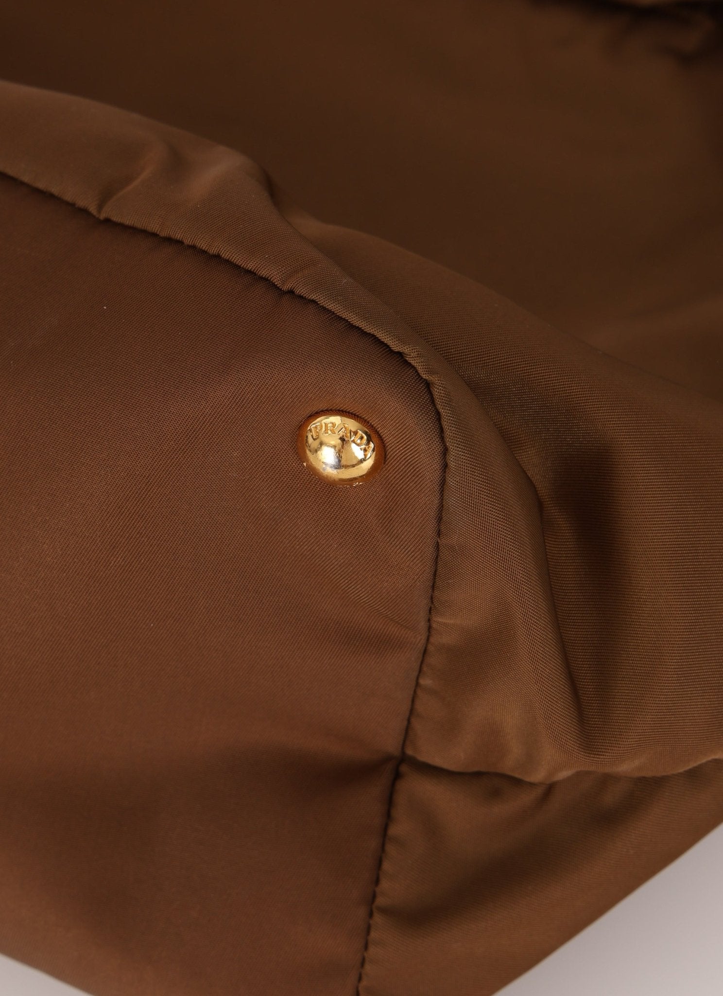 Prada Dark Khaki Nylon Tote - FashioNica