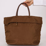 Prada Dark Khaki Nylon Tote - FashioNica