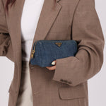 Prada Denim Pouch - FashioNica