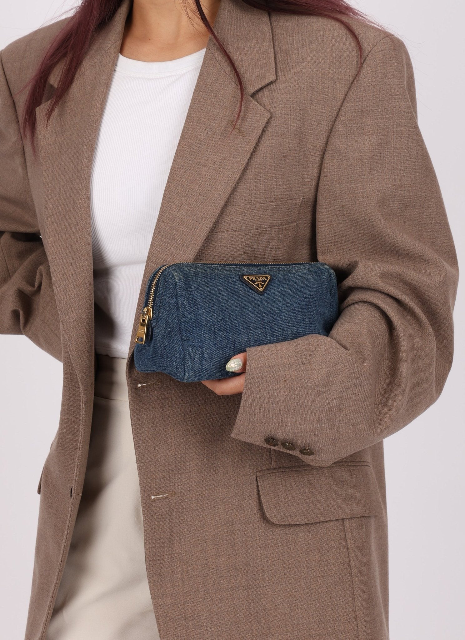 Prada Denim Pouch - FashioNica