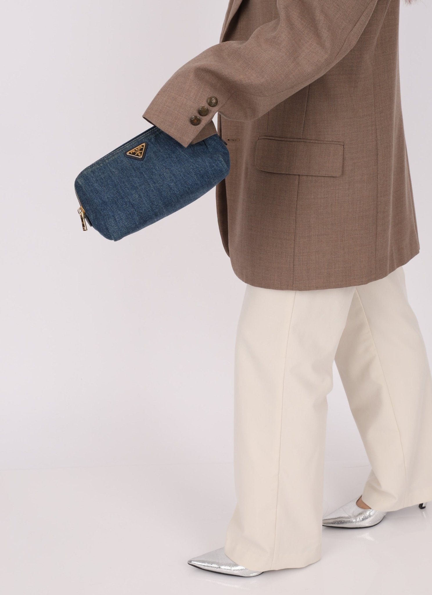 Prada Denim Pouch - FashioNica