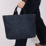 Prada Drill Denim Tote - FashioNica