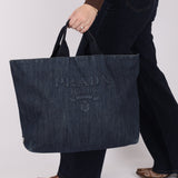 Prada Drill Denim Tote - FashioNica