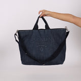 Prada Drill Denim Tote - FashioNica