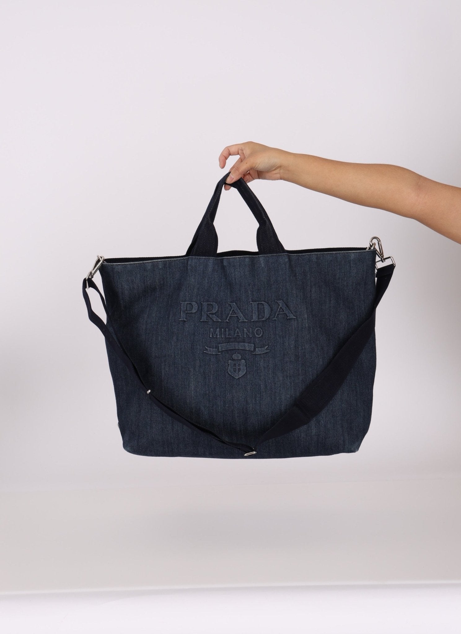 Prada Drill Denim Tote - FashioNica