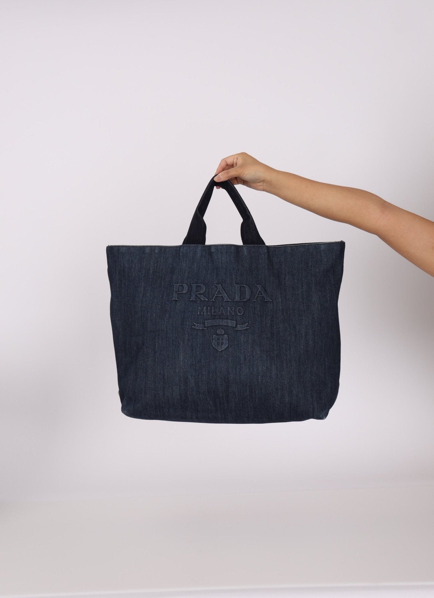 Prada Drill Denim Tote - FashioNica