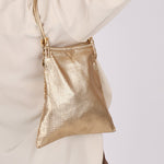Prada Gold Metallic Mini Net Tote - FashioNica