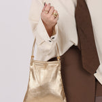 Prada Gold Metallic Mini Net Tote - FashioNica