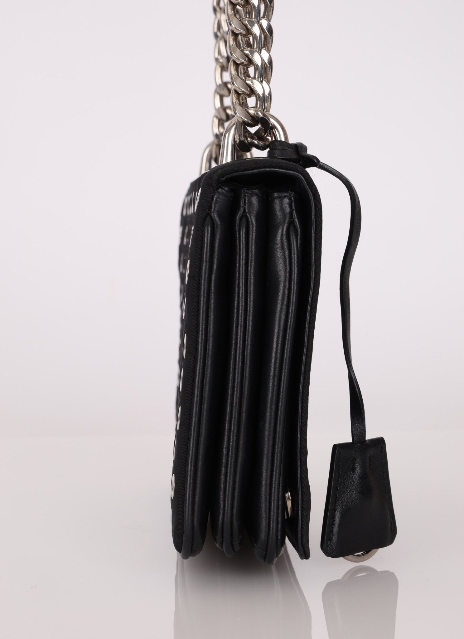 Prada Grommet Nylon Chain Flap Bag - FashioNica