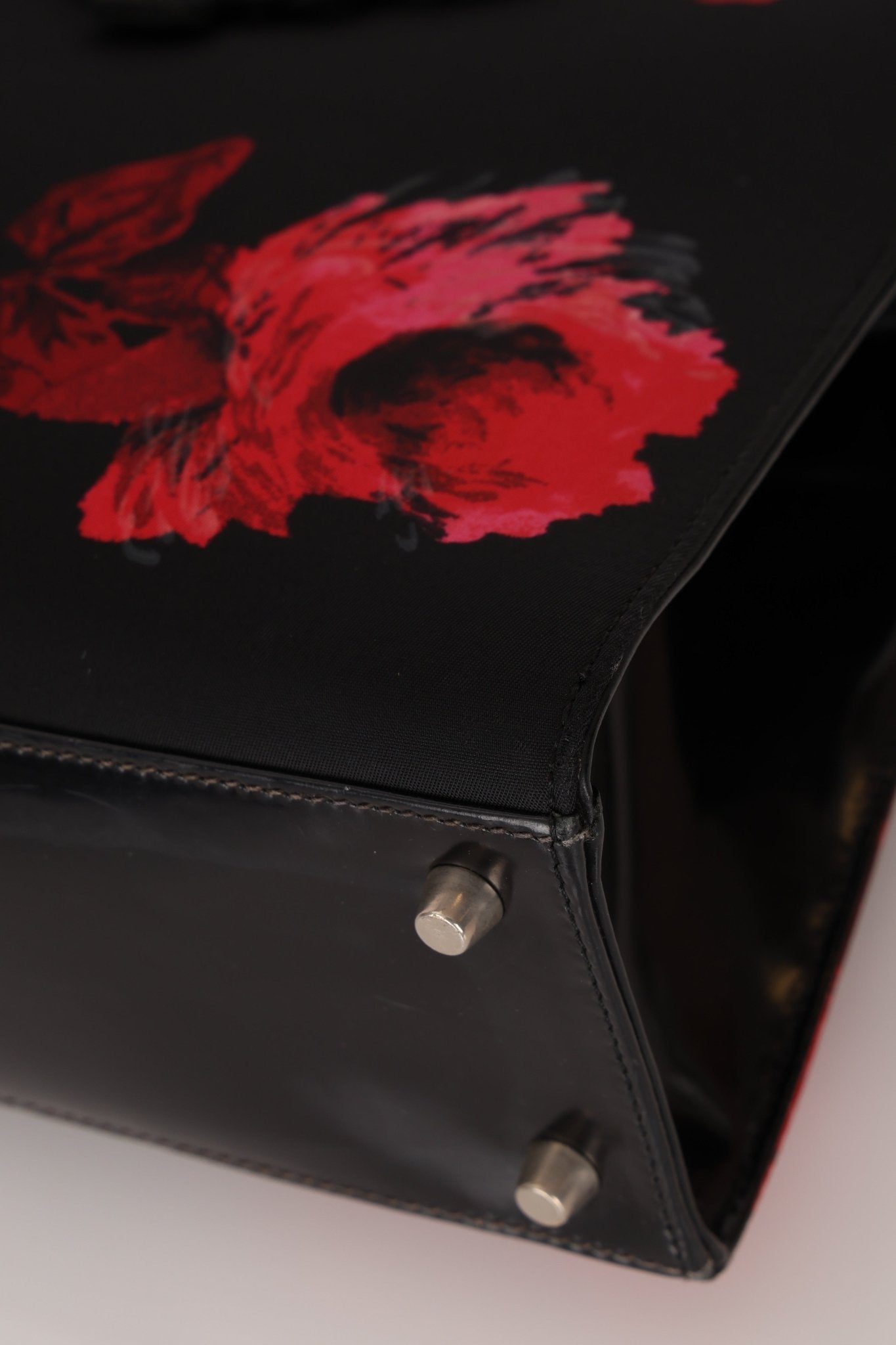 Prada Hibiscus Stamputo Tessuto Frame Handle Bag - FashioNica